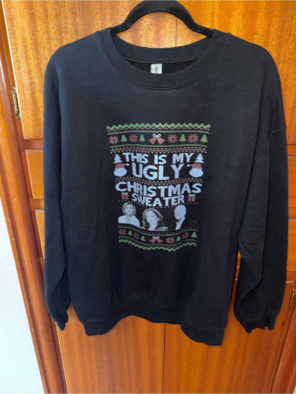 Unbranded Black "This Is My Ugly Christmas Sweater" Crewneck